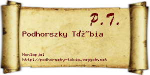 Podhorszky Tóbia névjegykártya
